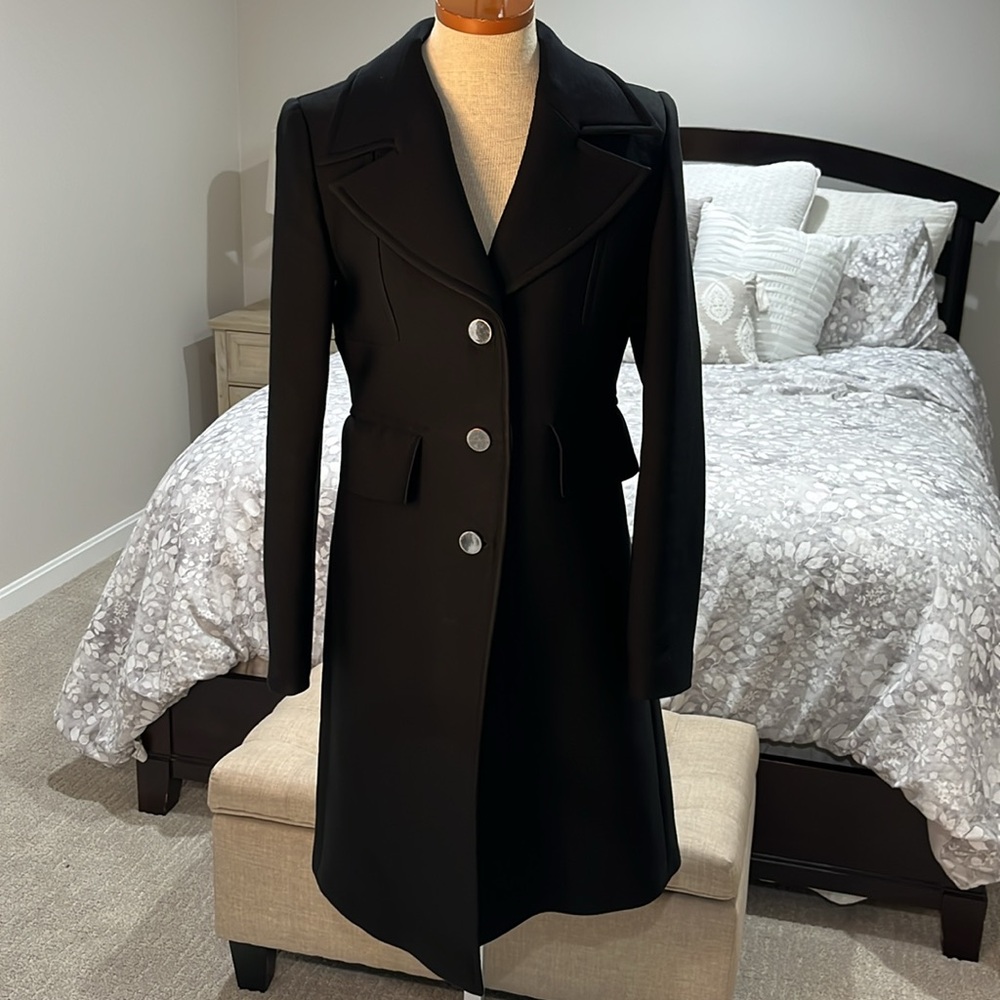 Banana Republic Long Black Dress Coat